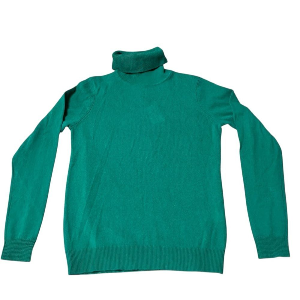 Charter Club Luxury 100% Cashmere Turtleneck Sweater XS Peacock Green NWT